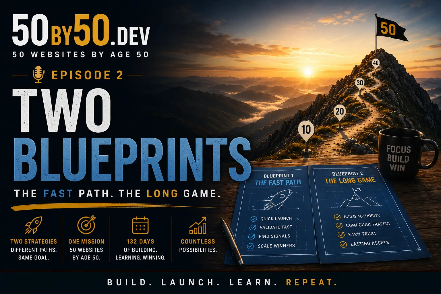 ♫ Podcast: Episode 2: Two blueprints for launching 50 websites